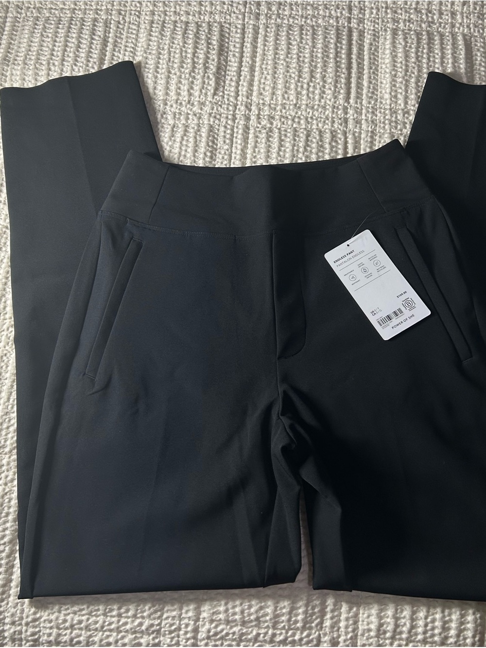 Athleta Black Straight-Leg Pants